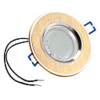 2W 3528 SMD 36-LED 240LM White Ceiling Spot Light Bulb Gold (Brushed,  Half Frosted Glass Cover)