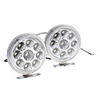 2W 9-LED White Light Round Car Daytime Running Lamps (2-Pack)