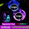 2x Led Car Logo Cup lights For Infiniti q50 fx35 g35 g37 m35 qx70 qx60 fx fx37 q30 Logo light Luminous Coaster Accessories