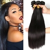 3 Bundles Hair Weaves Brazilian Hair Straight Human Hair Extensions Virgin Human Hair Natural Color Hair Weaves / Hair Bulk Bundle Hair One Pack Solution 8-28 inch Natural Color Odor Free Smooth Best miniinthebox