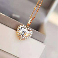 3 carat Synthetic Diamond Necklace Silver For Women