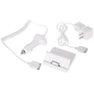 3-in-1 AC Power Adapter Mini Charging Dock Car Charger for Apple iPad