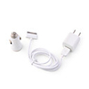 3-in-1 AC/Car Charger/Cable Kit for iPhone 3G/3GS/4 (White)