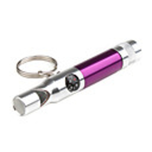 3 In 1 Compass Whistle Flashlight Keychain Purple