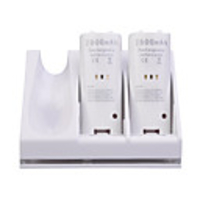 3-in-1 Dual Charge Dock/Stand/Station for Wii Remote and Nunchuk with Rechargeable Batteries (2800mAh)
