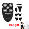 3 In 1 Electric Shaver For Men Bald Head Polish Hair Clipper Trimmer Floating 5 Blade Heads Shaving Machine Rechargeable Razors