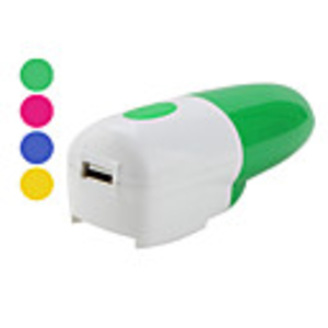 3-in-1 Missile LED Auto AC and Car Charger with Cable for iPhone and Cell Phone (Assorted Colors)
