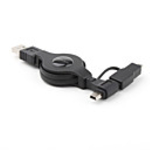 3-In-1 Retractable USB Cable (Micro USB Port Mini 5Pin Port Mini 8Pin Port)