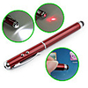 3-in-1 Touchscreen Stylus Red Laser Pointer LED Flashlight for iPad/iPad 2/iPhone/P1000/Playbook - Red