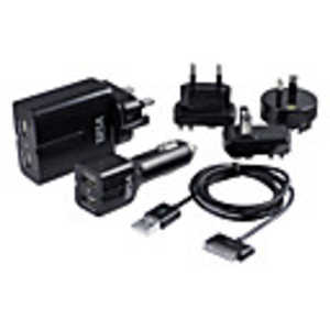 3-in-1 USB Charger Kit VK001 with iPhone 4 Cable 1.2 m for iPhone,  iPad and More (MFi License)