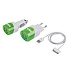 3-in-1 USB Charger Kit VK003 with iPhone 4 Cable 1.2 m for iPhone,  iPad and More (MFi License)