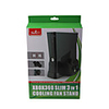 3-in-1 Vertical Dual Cooling Stand for Xbox 360 Slim (Black)