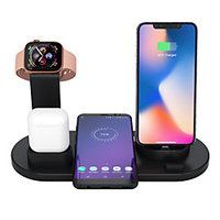 3 In 1 Wireless Charger Apple Airpods Charger Apple Watch Stand Fast Multiple Device Wireless Charging Station Compatible With Iphone 11 Pro Max/X / Xr / Xs Max / 8/7/6 / Samsung /Huawei