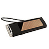 3-LED Solar Powered Flashlight Black