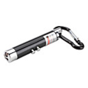 3-LED White Light Red Laser with Carabiner (5mW)