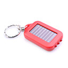 3-LED White Light Solar Powered Self-Recharge Flashlight Keychain -Red