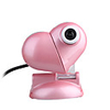 3 Megapixel USB Heart Webcam Microphone (Pink)