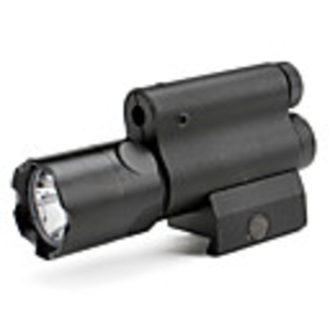 3-Mode LED Flashlight and 5mW Red Laser Pointer with Pressure Switch (1x16340,  2xLR44)