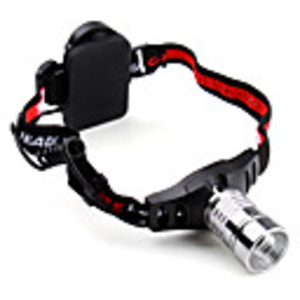 3-Mode Zoom Cree Q5 LED Headlamp (Silver,  280LM)