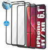 [3 pack] raised lip screen protector for iphone xr screen protector,  iphone 11 screen protector, tempered glass film (xr/11) miniinthebox