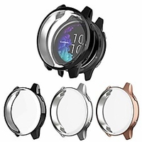 3 pack screen protector compatible with garmin venu case,  soft tpu bumper full around anti-scratch cover for garmin venu gps smartwatch,  black/silver/rose gold