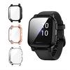 3-Pack Smartwatch Screen Protector with Case for Garmin Venu SQ/Venu Sq Music Screen Protector Case flexible TPU full protection screen protector anti-stain scratch-resistant miniinthebox