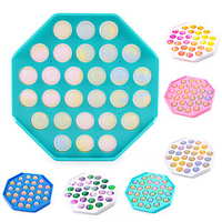 3 Packs Pop Fidget Sensory Toys,  Autism Special Needs Stress Relief Silicone Pressure Relieving Toys,  Octagon Squeeze Toys for Kids Children Adults (Macaron Color) miniinthebox
