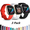(3 pack)Watch Band for Fitbit Versa 3 / Fitbit Sense Fitbit Sport Band Silicone Wrist Strap Soft Silicone Waterproof Band For Fitbit Versa miniinthebox