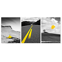 3 Panels Wall Art Canvas Prints Painting Artwork Picture Landscape Black White Romantic Home Decoration Décor Stretched Frame Ready to Hang miniinthebox