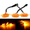 3 Pcs Amber LED 12V Car Grille Strobe Light Head LED Car Emergency Signal Running Lights Lamp For Cars