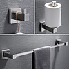 3 Pcs Bathroom Hardware Set Bathroom Towel Bar,  Robe Hook,  Towel Holder,  304 Stainless Steel Low Carbon Steel Metal Wall Mounted