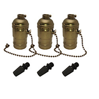 3 pcs E26/E27 Edison Socket Base Retro Pendant Lamp Holder Aluminum Zipper Style Industrial Light Socket With Pull Chain On/Off Switch miniinthebox