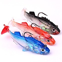 3 pcs Fishing Lures Soft Bait Jigs Jig Head Sinking Bass Trout Pike Sea Fishing Bait Casting Spinning miniinthebox