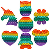 3 pcs Pop Fidget Reliver Stress Toys Rainbow Push It Bubble Antistress Toys Adult Children Sensory Toy To Relieve Autism miniinthebox