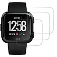 3 PCS Screen Protector for Fitbit Versa/ Versa Lite Tempered Glass Transparent High Definition (HD) Scratch Proof/9H Hardness