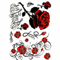 3 pcs Temporary Tattoos Water Resistant / Best Quality brachium Tattoo Stickers