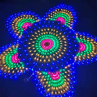 3 Peacock Mesh Net 3.5M LED String Lights Waterproof Flexible Net Home Curtain String Colorful Lighting IP65 for Outdoor Patio Yard Lawn Tree Decor Lamp Holiday Light with EU US Plug miniinthebox