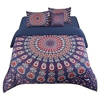 3-Piece Duvet Cover Set Hotel Bedding Sets Comforter Cover with Soft Lightweight Microfiber Include 1 Duvet Cover 2 Pillowcases for Double/Queen/King(1 Pillowcase for Twin/Single) miniinthebox