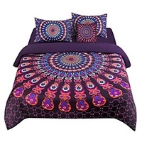 3-Piece Duvet Cover Set Hotel Bedding Sets Comforter Cover with Soft Lightweight Microfiber Include 1 Duvet Cover 2 Pillowcases for Double/Queen/King(1 Pillowcase for Twin/Single) miniinthebox