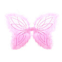 3-Piece Fuzzy-Rimmed Charming Angel Wings Set (Color Assorted)