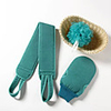 3 Piece Set Double-sided Rubbing Back Towel Thickening Bath Towel Strong Rubbing Mud Decontamination Pull Back Strip Bath Flower Ball Rubbing Artifact