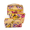 3 Pieces Cosmetic Bag Travel Toiletry Bag Large Capacity Waterproof Travel Storage Durable Butterfly PU Leather Camping / Hiking / Caving Everyday Use Portable