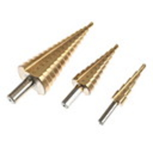 3 Pieces HSS Steel 12/20/32MM Step Drill Bit Tool Set