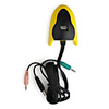 3-Port USB Hub with Headphone and Microphone Input