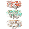 3 set tree beaded bracelet for women couple friends bracelet natural stone healing yoga bracelet charm chakra bracelet set