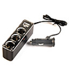 3 Sockets Car Charger with USB Power Supply