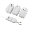 3 Wireless Remote Control Outlets with Transmitter (110V,  White)