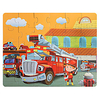 30 pcs Fire Engine Jigsaw Puzzle Educational Toy Gift Adorable Parent-Child Interaction Cardboard Paper Kid