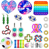 30 pcs Sensory Fidget Toys Set Bundle-DNA Pop Bubble Soybean Squeeze Stress Relief Balls with Fidget Hand Toys for Kids Adults Calming Toys for ADHD Autism Anxiety Relief miniinthebox