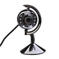 300K Pixel USB Webcam Microphone (Black)